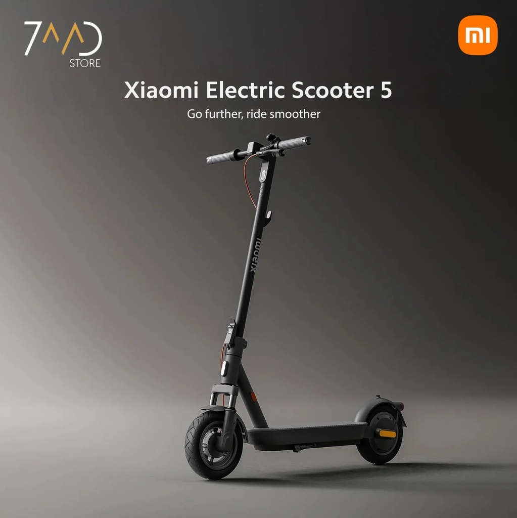 Xiaomi Electric Scooter 5 GL – 25 km/h Top Speed, 60 km Long Range, 350W Rear-Wheel Drive, 10-Inch Tubeless Tires, Dual Suspension, IPX5 Waterproof, Smart App | DDHBC35ZM |