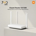 راوتر شاومي AX1500 – راوتر شبكي مزدوج النطاق بتقنية Wi-Fi 6 بسرعة 1500 ميجابت/ثانية، 4 منافذ إيثرنت جيجابت، 4 هوائيات عالية الكسب، تشفير WPA3، تسريع ذكي للألعاب | RD12 |