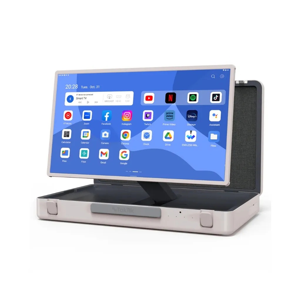TakTik Briefcase 27" Smart Android Touch Screen, 6800mAh Battery, 8+128 GB