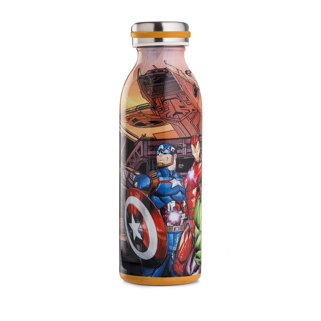 DISNEY Thermal Bottle – Marvel Design, 500ml Steel Insulated Water Bottle for Hot & Cold Drinks