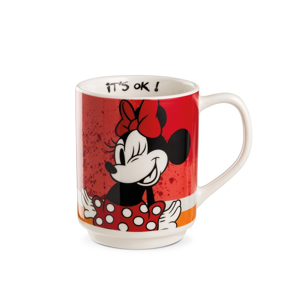 كوب ميني ماوس من ديزني – تصميم Minnie Mouse “I Am”، مصنوع من البورسلين بسعة 350 مللي لتر، آمن للميكروويف وغسالة الصحون، مناسب للهدايا