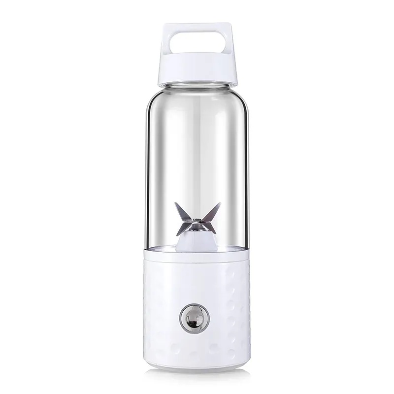 SANDOKEY Portable Blender Juicer Cup – 500ml Capacity, 75W Power, USB Rechargeable, Personal Smoothie Maker With Silicone Ice Cube Tray | P2019R |
