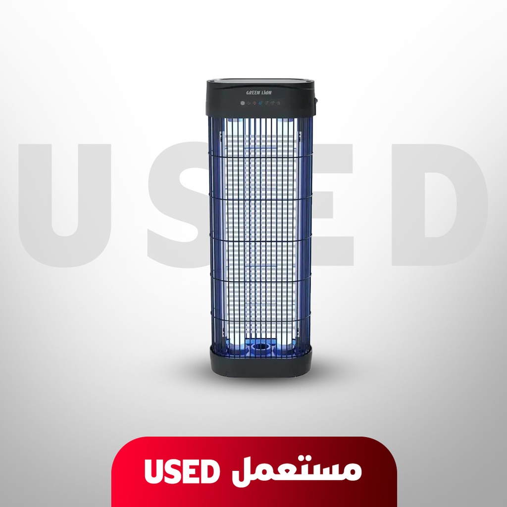 🚨 مستعمل 🚨 جهاز Green Lion الذكي لقتل الحشرات – بقوة 30 واط، ضوء UVA لجذب البعوض، مزود بمؤقت وجهاز تحكم عن بُعد، تشغيل هادئ، يغطي مساحة تصل إلى 80 متر مربع – اللون: أسود |GL-IK30A| 🚨 غير خاضع للضمان 🚨