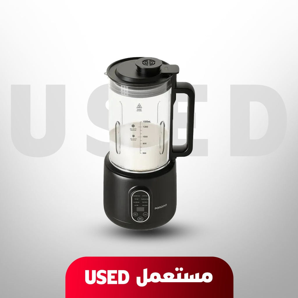 🚨 DISPLAY PIECE 🚨 Porodo Lifestyle Nut Milk Maker 600W 1.5L Advanced Thermal Jar Auto Clean Dual Mode Blending |LFS059||PD-LFST059-BK| 🚨 Not Covered By Warranty 🚨