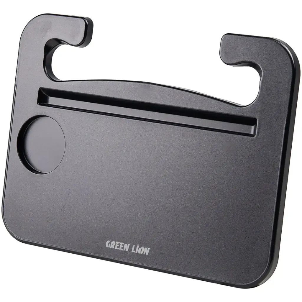 Green Lion Multi-Function Steering Wheel Tray – Car Workstation & Dining Table, Fits 35‑42mm, Laptop/Tablet/Cup Holder | GNMUSTETRYBK |