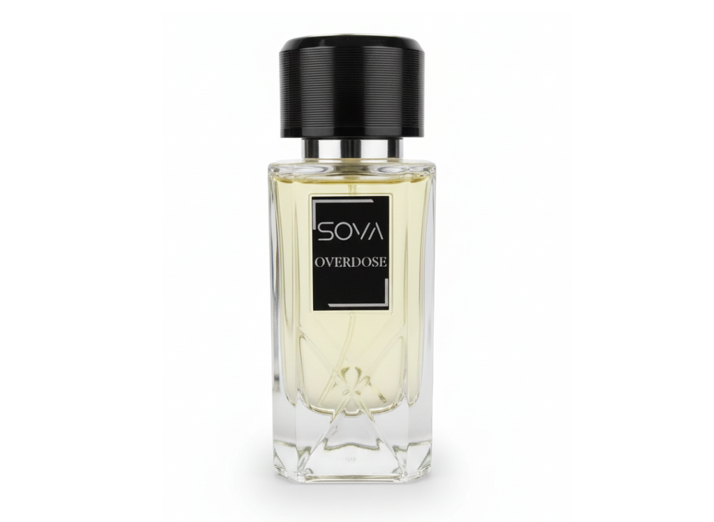 SOVA OVERDOSE Parfum –  with a scent of oud and vanilla, 100ml Long-Lasting Oriental French Fragrance with Citrus, Woody & Amber Notes