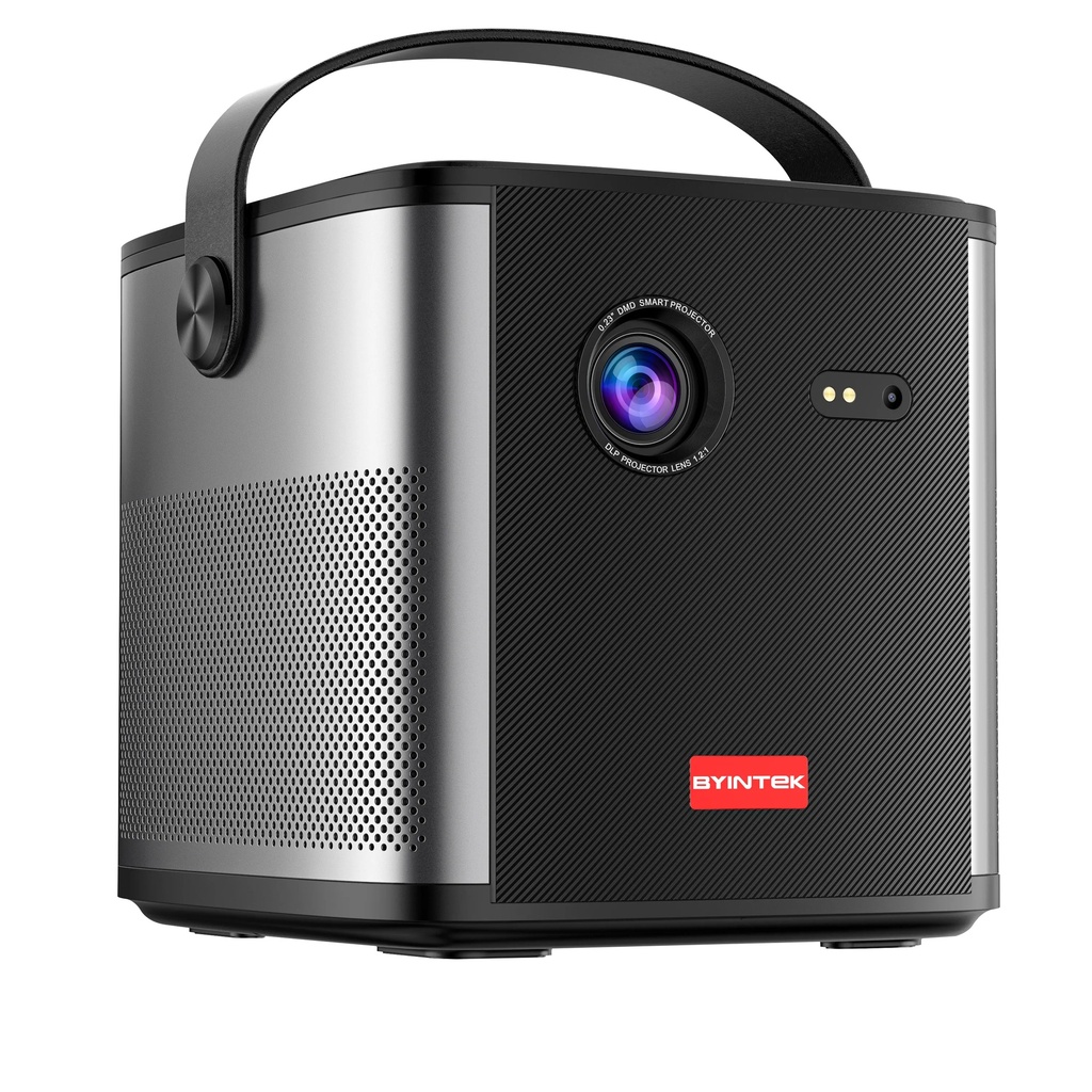 Byintek Portable Smart DLP Home Theater Projector with Full HD 1080P, 500 Ansi, Android 11, TOF Laser Autofocus and 15000mAh Battery With 1 Year Free Software Support & Update | U80 |