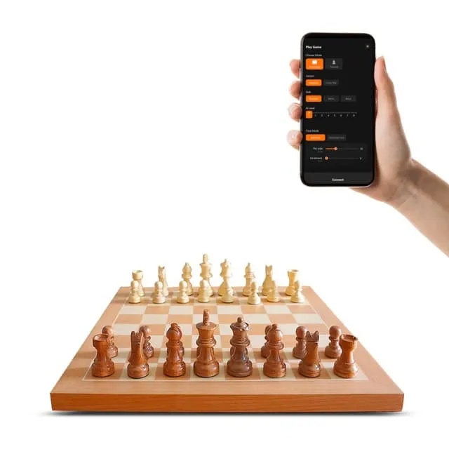 Chessnut Air+ Electronic Chess Set – Full Wooden Smart Chessboard with LEDs, Adaptive AI & Online Play | CA101 |