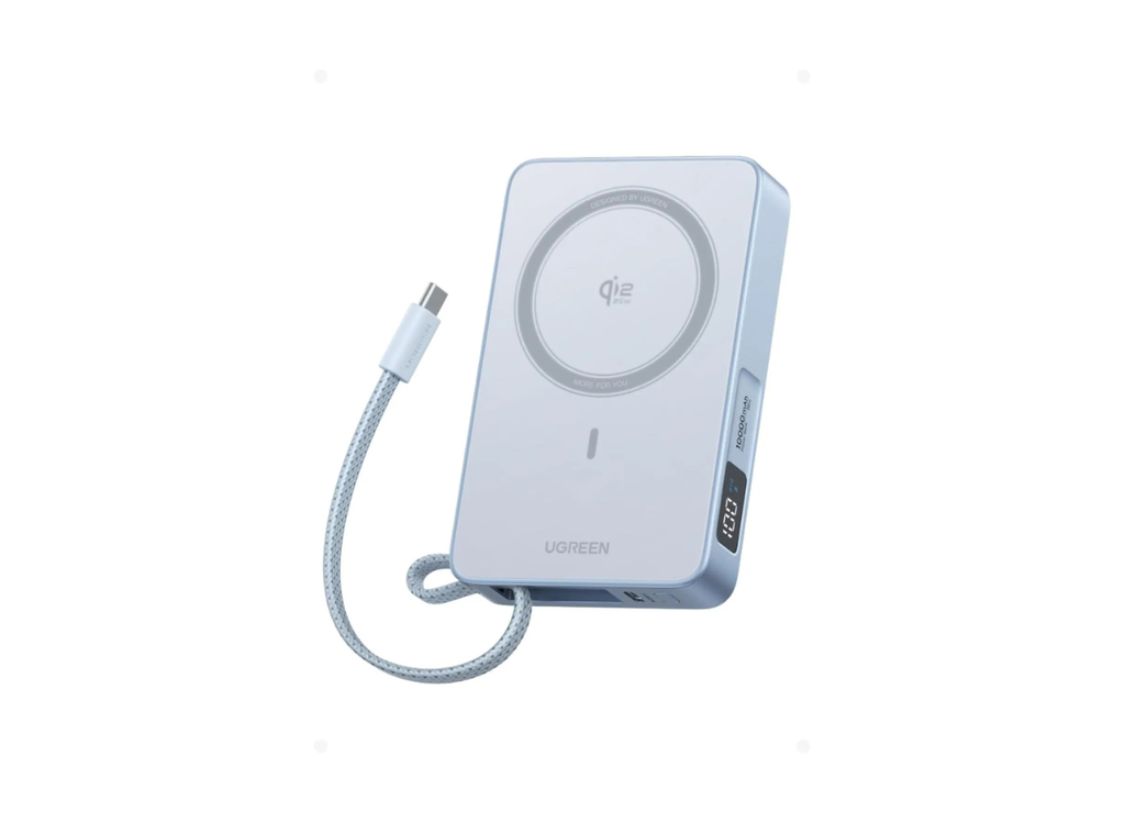 UGREEN MagFlow Qi2 25W MagSafe Power Bank – 10000mAh, 30W USB-C Built-in Cable, Magnetic Wireless Charger for iPhone 17 | PB773-65958B |