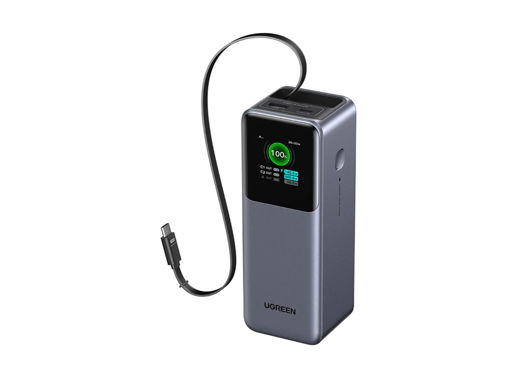UGREEN Nexode 165W Power Bank 20,000mAh – Built-in Retractable USB-C Cable, 100W Fast Charging | PB726 \ 55987B |