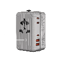 محول سفر Roamiversal بقدرة 2400 واط مع قابس عالمي، شحن PD بقدرة 35 واط، و3 منافذ USB-C و2 منفذ USB-A من ليفيلو | LVLROAMI35WTAASL |