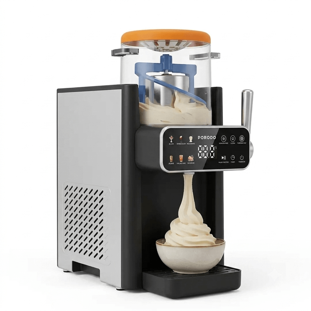 Porodo Lifestyle Frappé Ice Cream & Slushie Maker 1.2L 150W 7 Preset Modes Multi-Texture Control - Frozen Dessert & Drink Machine | PDLFST2506BKOG |