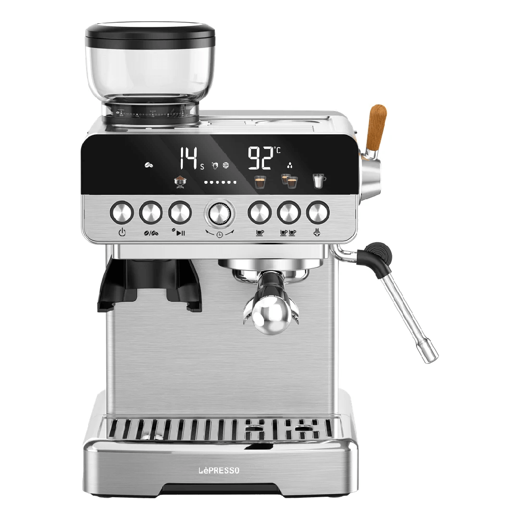 Lepresso CafféArtisan Semi-Automatic Coffee Machine, Dual Boiler & Dual Pump, 2200W, 19-Bar Pressure, 20 Grinding Levels, 2.1L Water Tank | LPCFFCA0043SL |