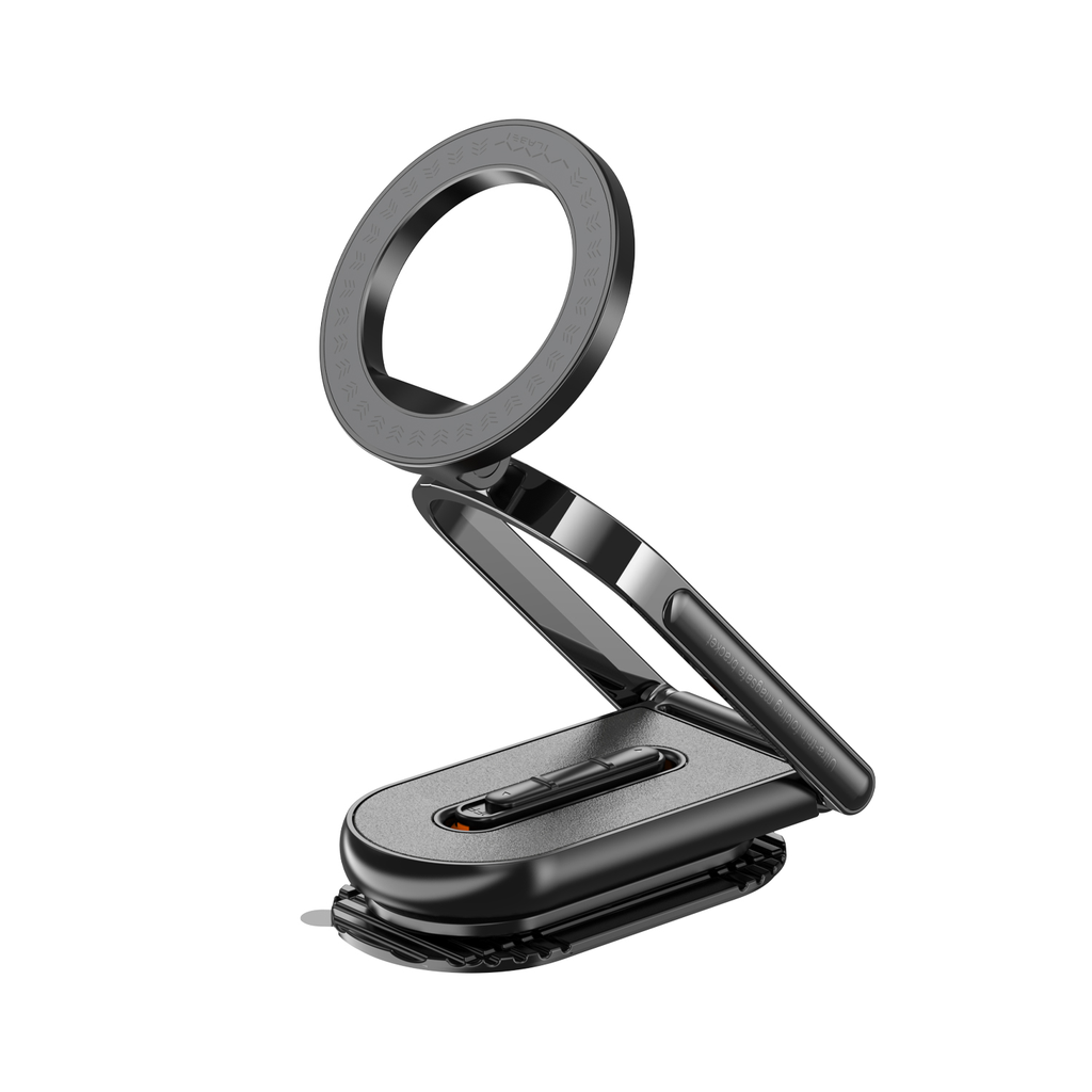 Vyvylabs M02 MagSpin Foldable Magnetic Car Mount, 360° Rotation, PC + Zinc Alloy, Adhesive Installation | VJZX-BK |