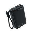 باور بانك بسعة 20000mAh، شحن سريع PD بقدرة 45 واط، كابل تايب سي مدمج، منفذ USB-A بقدرة 22.5 واط، يدعم شحن 3 أجهزة في وقت واحد، مع شاشة ذكية من بروميت | Volta-45 |