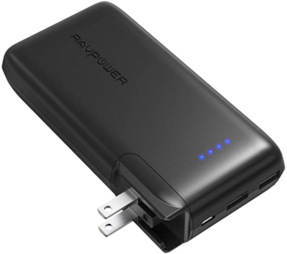 RAVPower Savior Series 10000 mah Portable Charger with AC Plug RP-PB066