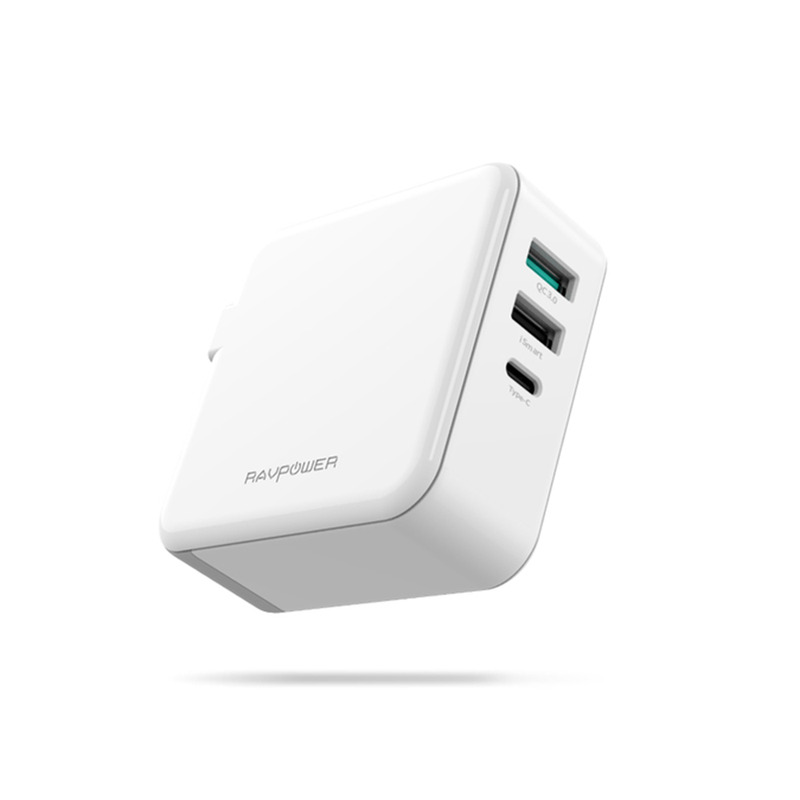RAVPOWER PD Pioneer 65W 3-Ports Wall Charger MODEL RP-PC082