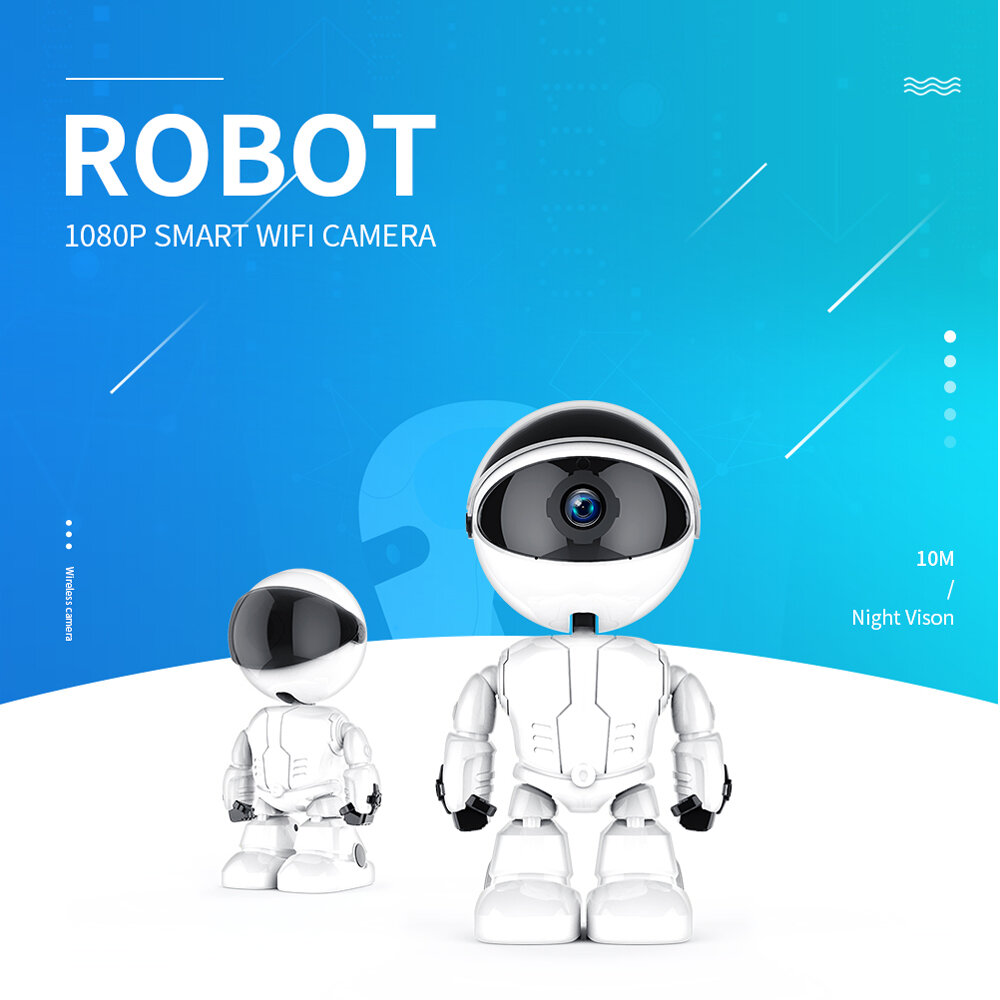 1080P Cloud WIFI Robot Surveillance Security Home IP Camera