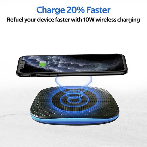 [7527] PROMATE AuraPad-4 | 10W | Sleek Design Wireless Charging Pad