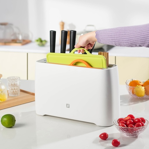 [7552] FIVE Smart sterilizer for kitchen gadgets & Knife Holder with a multi-function Lo chopping Device Gift