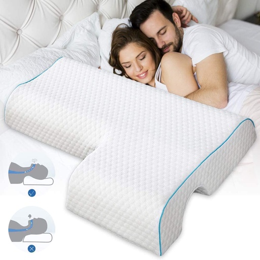 [7596-4] Arched Cuddle Pillow with Slow Rebound Foam for Arm Rest