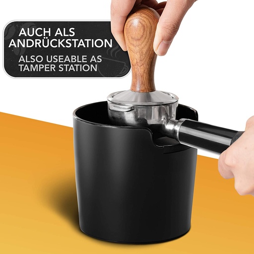 [1901] Homeffect Knock Box with Improved Handling Innovative Barista Tool Professional Black