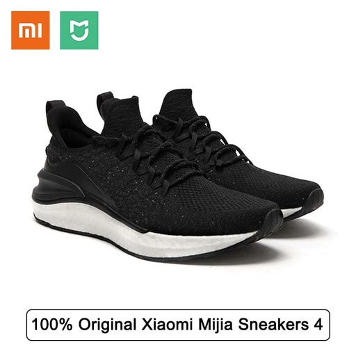 [8017] Xiaomi Mijia Sneakers 4 Men's Outdoor Sports Uni-moulding 4D Fishbone Lock System Knitting Upper Men Running Shoes