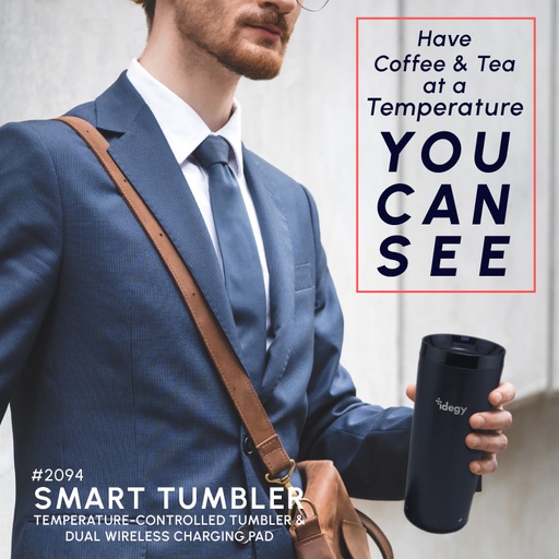 [8128] Smart Tumbler Self-Heating Travel Muggo with 3 hour Battery Life & 375ml capacity |Mug-003|