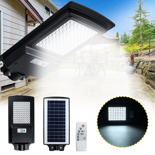 [8158] PHOTOVOLTAIC SOLAR STREET LIGHT WITH REMOTE CONTROL FOR HOME OUTDOORS SECURITY & GARDEN LIGHTING  | TYN-LED | 200W