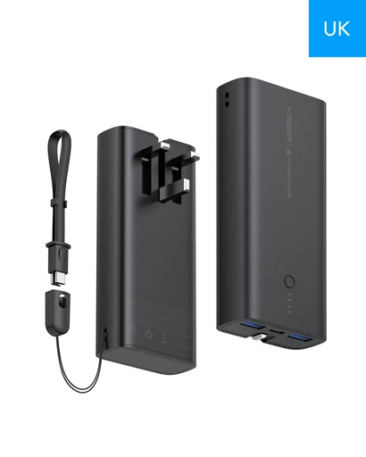 [8287] VEGER | VP-1145 | ACE UK Built-in UK Plug 10,000mAh Power Bank PD 20W