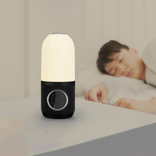 [1988] Velev V06 bluetooth Speaker HIFI Subwoofer Alarm Clock Light White Noise Machine Timing Firefly Sleep Speaker - Black
