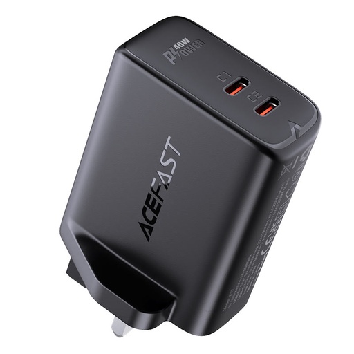[8484] ACEFAST 40W FAST TYPE-C DUAL PORT WALL CHARGER | A12 | - WITHOUT CABLE