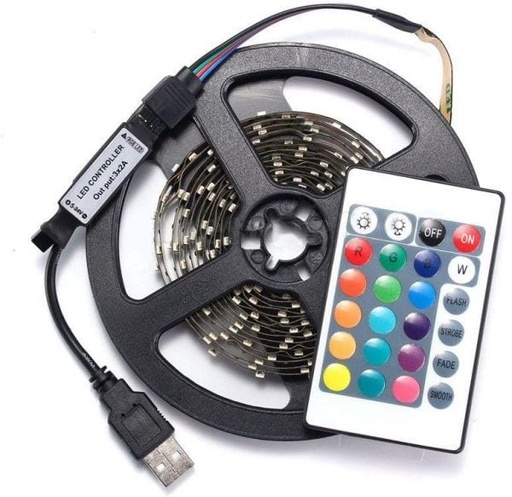[2046] Led Controller 5V RGB LED Strip PrePack 4 x 0.5m with Controller and Remote