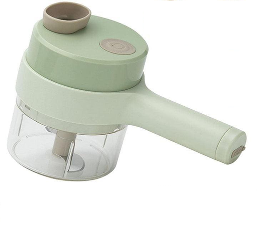 [8724] 4 in 1 Multifunctional usb rechargeable Handheld Electric Vegetable Cutter Set, Garlic Mud Masher Food Chopper, Portable Mini Wireless Food Processor, vegetable cutter slicer for Garlic Pepper