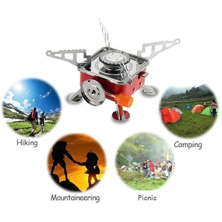 [2239] Portable Card Type Stove Mini Outdoor Folding Camping Stove