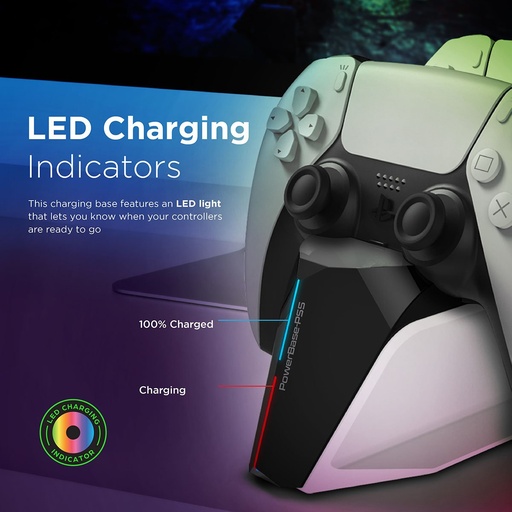 [2773] Vertux PowerBase-PS5 DualDock Charging Hub For PS5 DualSense™ Controller