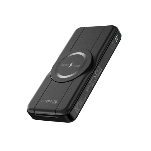 [9280] Promate 5-in-1 Foldable MagSafe Compatible Wireless Charging Power Bank | Fast Charging | Case Compatible | FOD Protection | Integrated Magnetic Charger | Universal Compatbility | 2 Years Warranty | PowerPack-Fold |