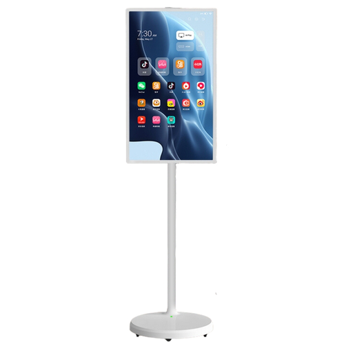 [9754] Screen Portable 22 Inch Floor Standing Smart Screen, LCD Display, Touch Screen, Indoor TV, Android 12