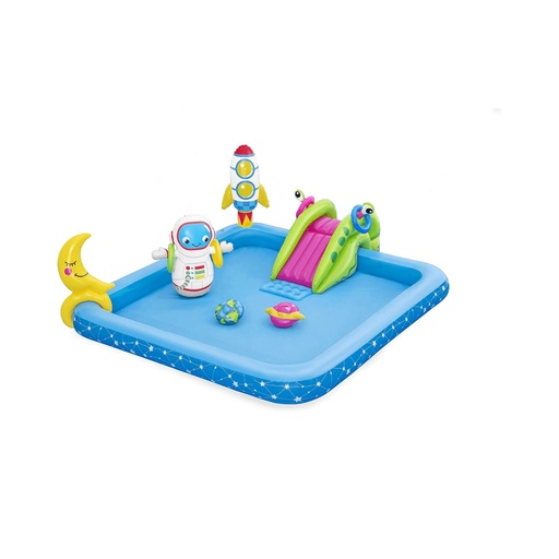 [10093] Bestway Little Astronaut Inflatable Family Swimming Pool 2.28 m 7' 6" (228x206x84Cm) With 1 Air Pump Inflator | 53126 |