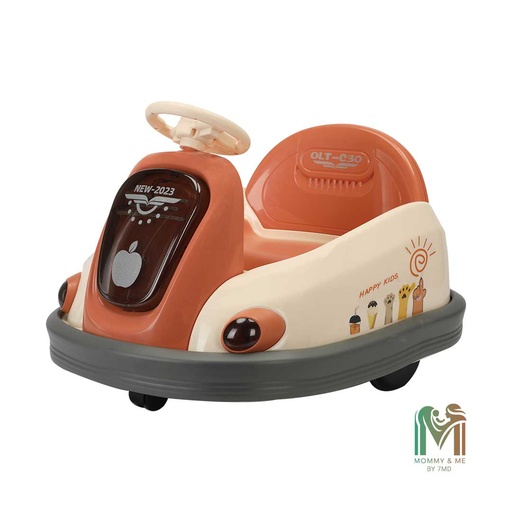 [11398] Mommy & Me Kids Electric Bumper Car By 7MD Powerful Dual Motors Single Seat Design and LED Headlights