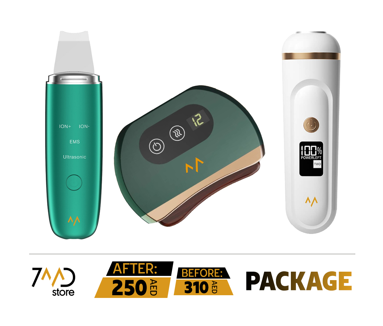 7MD Package Contains 1 x 7MD Foot Callus Remover 1 x 7MD Facial Cleaning Device and 1 x 7MD Face & Skin Scrapping Board