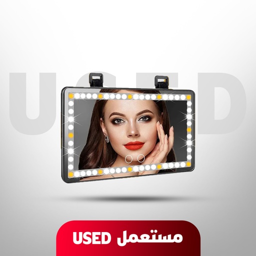 [U162] 🚨 USED 🚨 7MD Car Visor LED Vanity Mirror, Rechargeable Car Makeup Mirror with LED Lights 🚨 Not Covered By Warranty 🚨