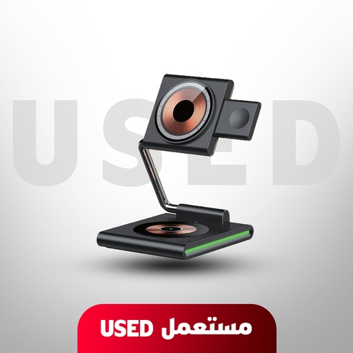 [U169] 🚨 USED 🚨 7MD 3 IN 1 Foldable Fast Wireless Charging Station 15W For Phone / Watch / Earpods Model: 7MD-W07 🚨 Not Covered By Warranty 🚨
