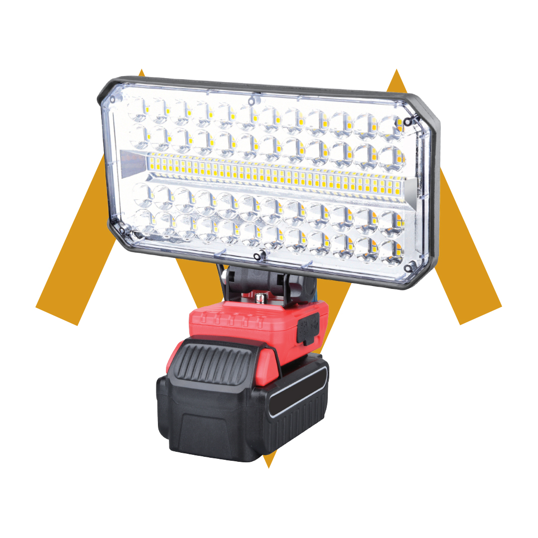 7MD High Power Work Light Flood Lighting 4200 Lumens Warm and White Lighting Type C Charging Battery Indicator Removal Battery Pack