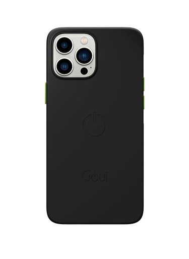Goui Magnetic Case iPhone 15 Pro Max Shockproof Rubber Cover Wireless Charging Compatible with Magnetic Bars for Car and Home Use G-MAGENT15PM