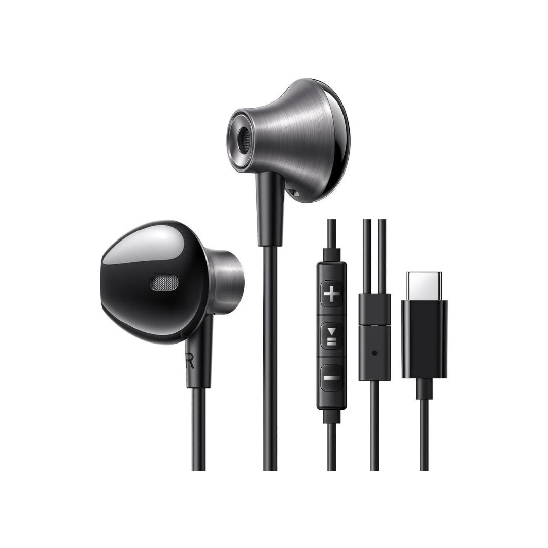 سماعات UGREEN USB C السلكية مع ميكروفون وتحكم في الصوت لأجهزة iPhone 16 وSamsung Galaxy S24 S23 وiPad Pro Air مع إلغاء الضوضاء ومحرك 14 مم |EP106|