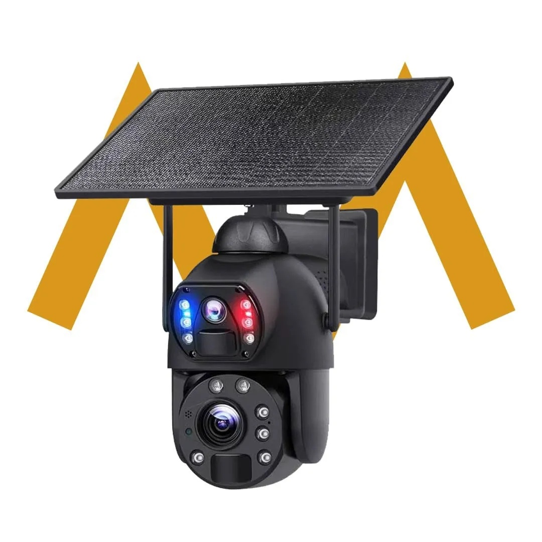 7MD Dual Lens Solar Battery Security Camera - 24/7 Surveillance, Wire-Free PTZ, Dual View, 6MP, IP66 Waterproof | 7MD599.4 |