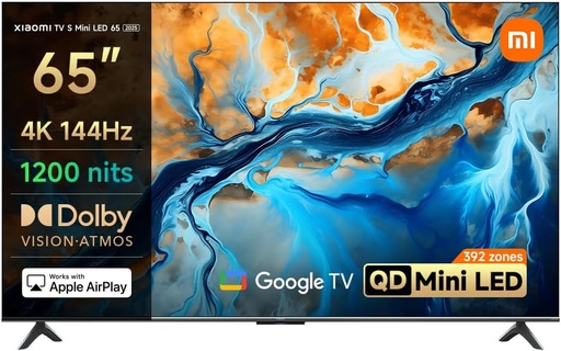 [11814] Xiaomi TV S Mini LED 65 (2025) 144Hz – Dolby Vision IQ, Dolby Atmos, Google TV | L65MA-SPLME |