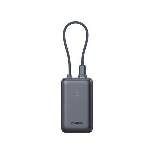 [11824] Zendure SuperMini Pro 10000mAh Power Bank | 30W PD Fast Charging | Built-in Cable | Ultra Durable for iPhone, Android & Gadgets | ZDSM10PD20-APRO |