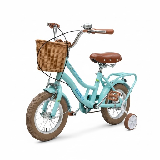 [11993] KUGOO Kids Bicycle with Front Basket and Training Wheels
